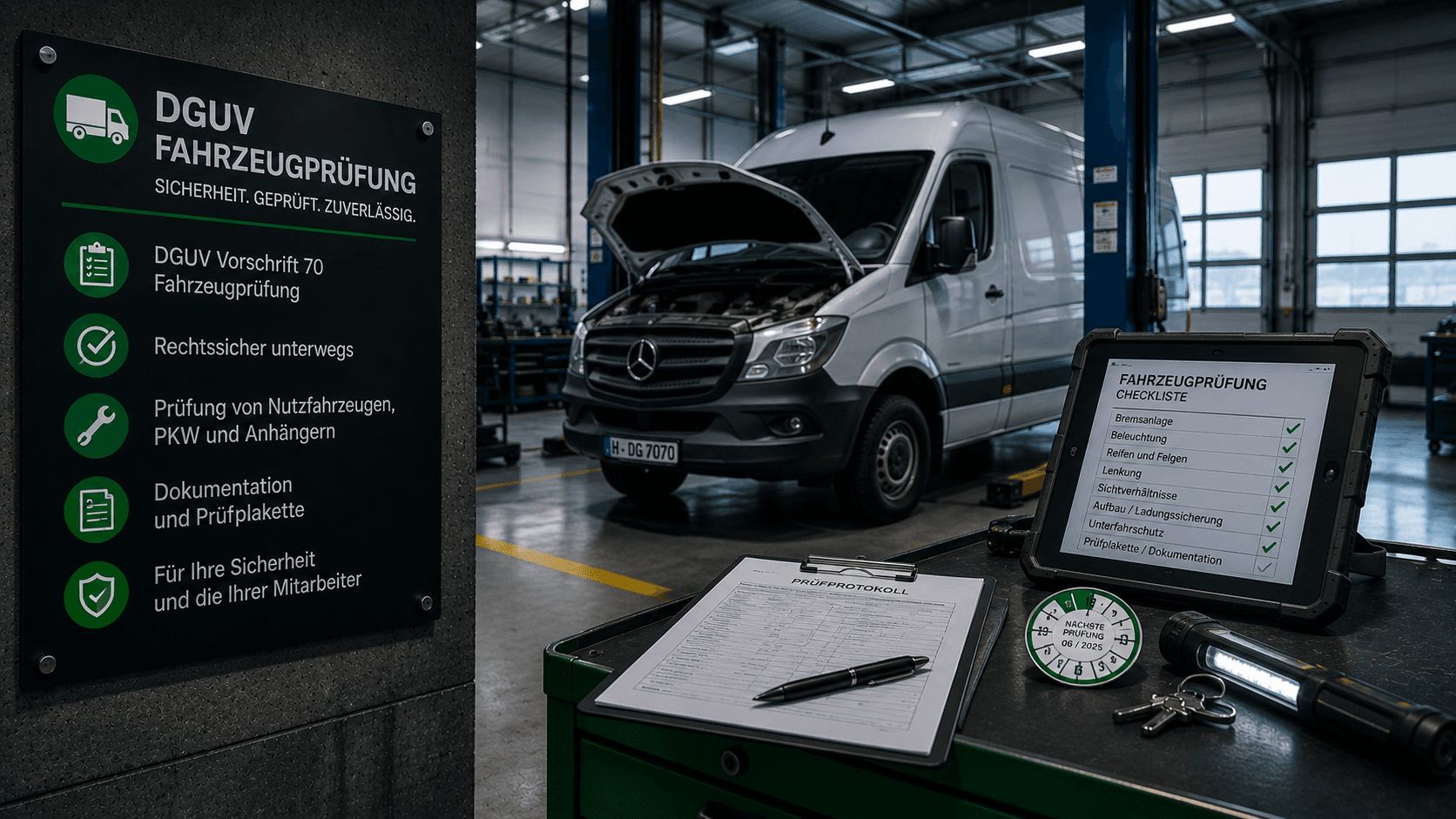 DGUV V70 Fahrzeugprüfung
